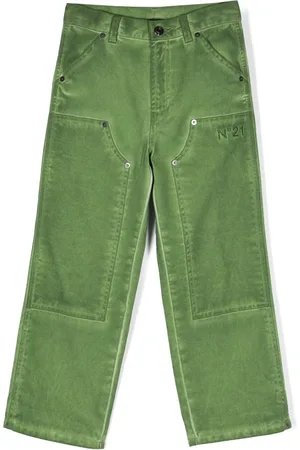Nº21 Logo-embroidered straight-leg jeans