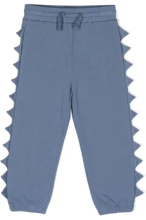 Stella McCartney Dinosaur-spike appliqué cotton track pants