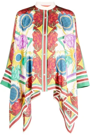 La DoubleJ Foulard asymmetric silk shirt