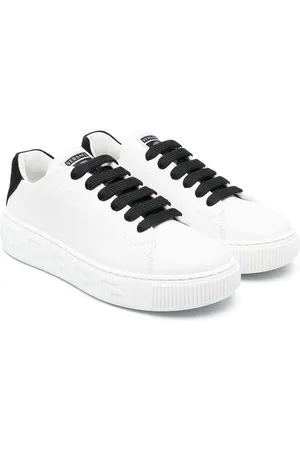 VERSACE Two-tone leather sneakers