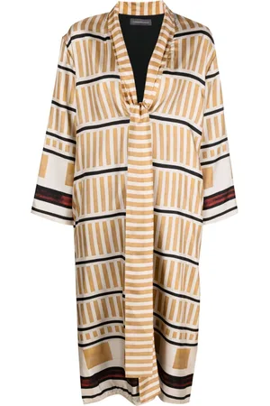 LORENA ANTONIAZZI Abstract-print kaftan dress