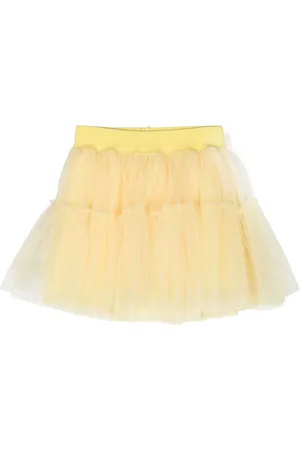 MONNALISA Logo-waistband cotton tutu skirt