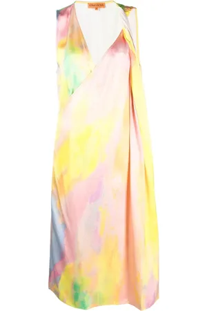 STINE GOYA Abiti gradient-print midi dress