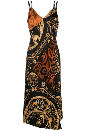 Marine Serre Ornament Jewelry-print regenerated-silk dress