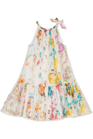 ZIMMERMANN Embroidered-design floral-print dress