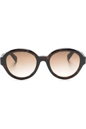 Chloé Tortoiseshell-effect round-frame sunglasses