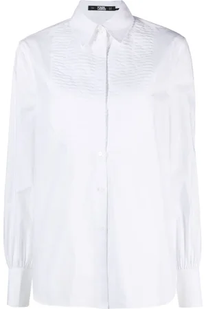 Karl Lagerfeld Wide-sleeves necktie shirt
