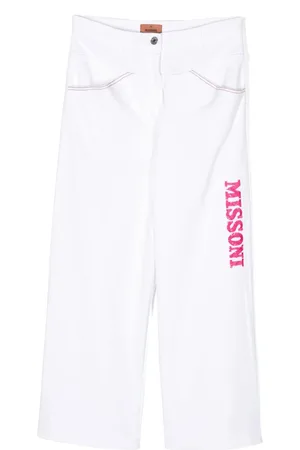 Missoni Sequin-embellished logo straight-leg trousers
