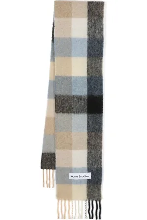 Acne Studios Checked mohair-blend scarf