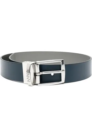 Emporio Armani Logo-engraved faux-leather belt