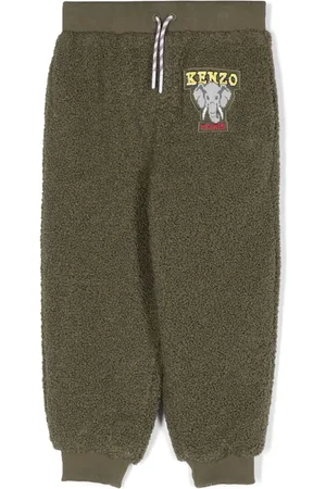 Kenzo Logo-patch drawstring fleece track pants