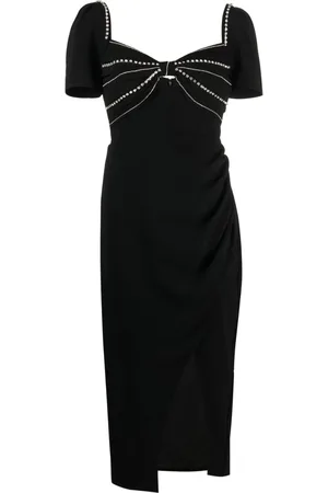 Self-Portrait Crystal-embellished midi dress