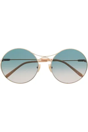 Chloé Logo-engraved round-frame sunglasses