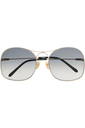 Chloé Logo-engraved oversized-frame sunglasses
