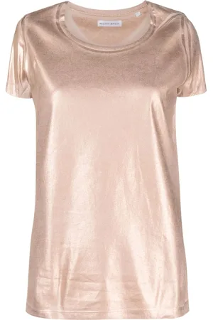 Madison.Maison Short-sleve lamé T-shirt