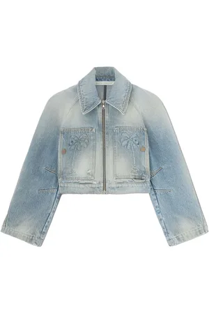 Palm Angels Paris cropped denim jacket