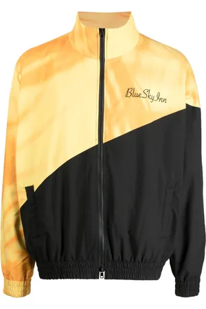 BLUE SKY INN Embroidered-logo two-tone jacket