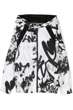 DKNY Graphic-print zip-up hoodie