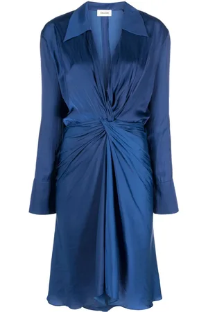 Zadig & Voltaire Rozo twisted V-neck midi dress