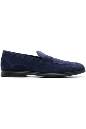 Kiton Tonal-stitching almond-toe loafers