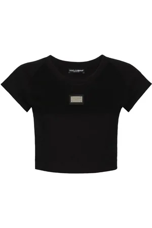 Dolce & Gabbana Logo-plaque cropped T-shirt