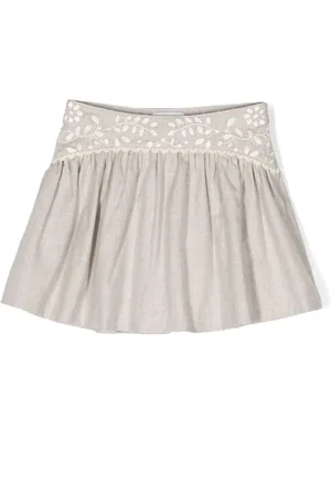 Chloé Embroidered cotton skirt