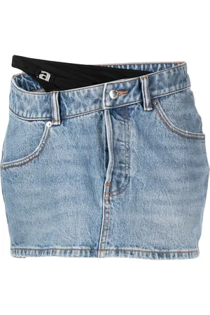 Alexander Wang Asymmetric bikini-layer denim skirt