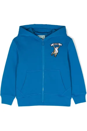 Kenzo Logo-patch zip-up hoodie