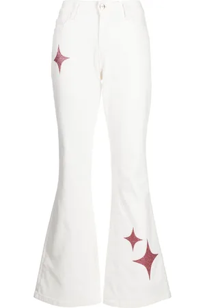 Madison.Maison Star-print high-rise flared jeans