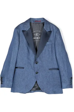 Brunello Cucinelli Peak-lapel linen/flax blazer