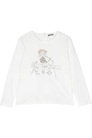 Il gufo Graphic-print long-sleeve top