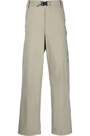 C.P. Company Logo-patch belted wide-leg trousers