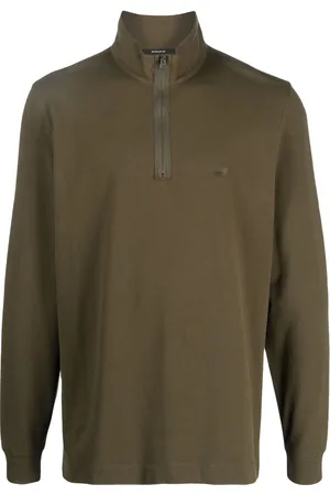 C.P. Company Logo-patch half-zip jumper