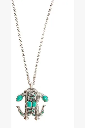 Roberto Cavalli Mirror Snake pendant necklace