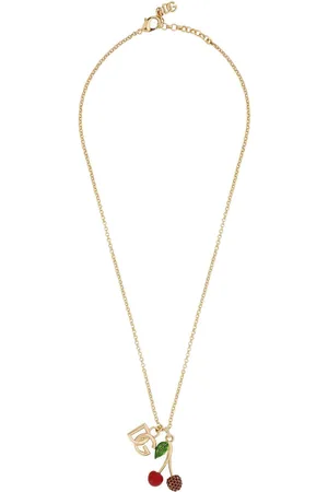 Dolce & Gabbana Logo-charm polished necklace
