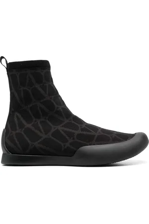 VALENTINO GARAVANI Toile Iconographe sock boots