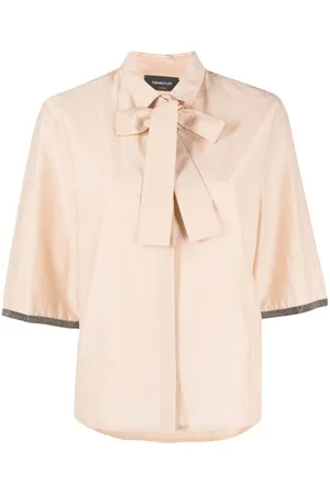 Fabiana Filippi Contrast-trim short-sleeve shirt