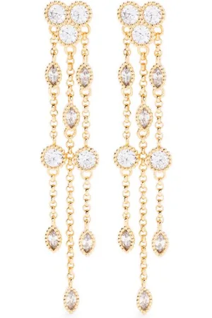 Maje Rhinestone-embellished drop earrings