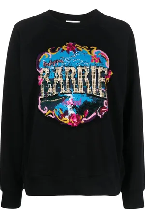 Barrie Patterned-intarsia cotton sweatshirt