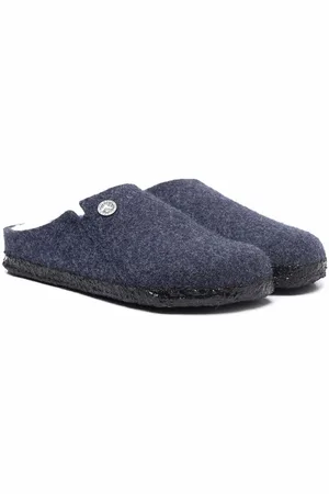 Birkenstock Logo-button shearling slippers