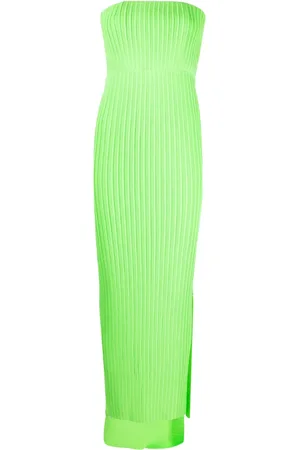Solace Pleated strapless maxi dress