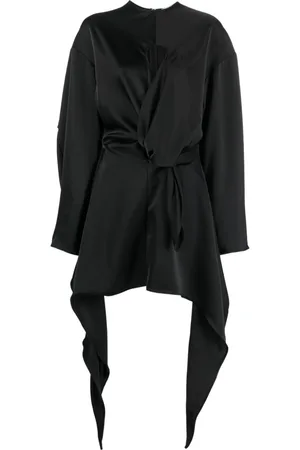 The Attico Asymmetric cut-out satin minidress