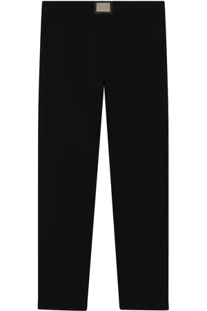 Dolce & Gabbana Logo-plaque stretch-wool leggings
