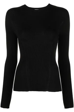 Lanvin Long-sleeve ribbed-knit top