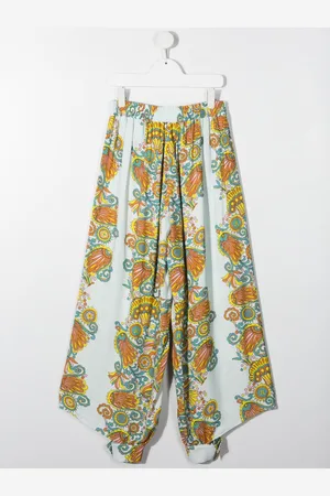 Lanvin Floral-print flared-leg trousers