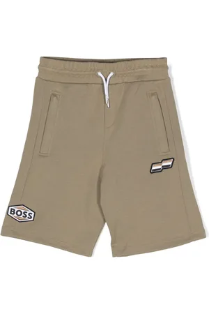 HUGO BOSS Logo-patches drawstring-waist shorts