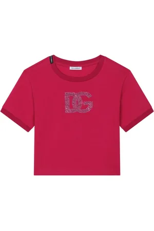 Dolce & Gabbana Rhinestone-logo cotton T-shirt