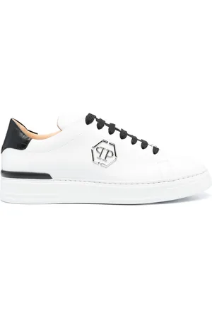 Philipp Plein Logo-plaque low-top leather sneakers