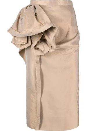 Maison Margiela Moiré-effect ruffled midi skirt