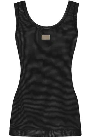 Dolce & Gabbana Logo-plaque U-neck tank top